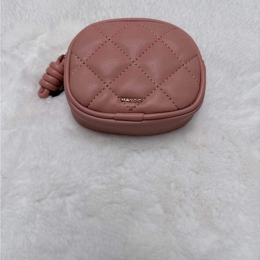 Mango Quilted Blush Belt Bag